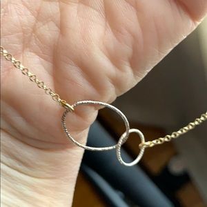 Sparkly necklace two tone 925